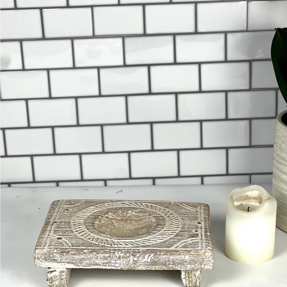 Vintage Wooden Riser Antique Decorative Display Board